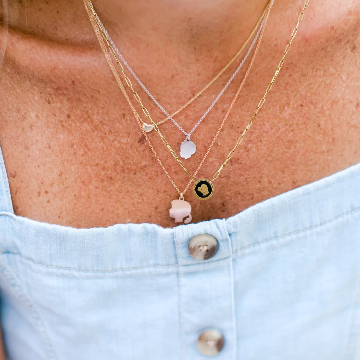 The Petite Enamel Pendant Necklace