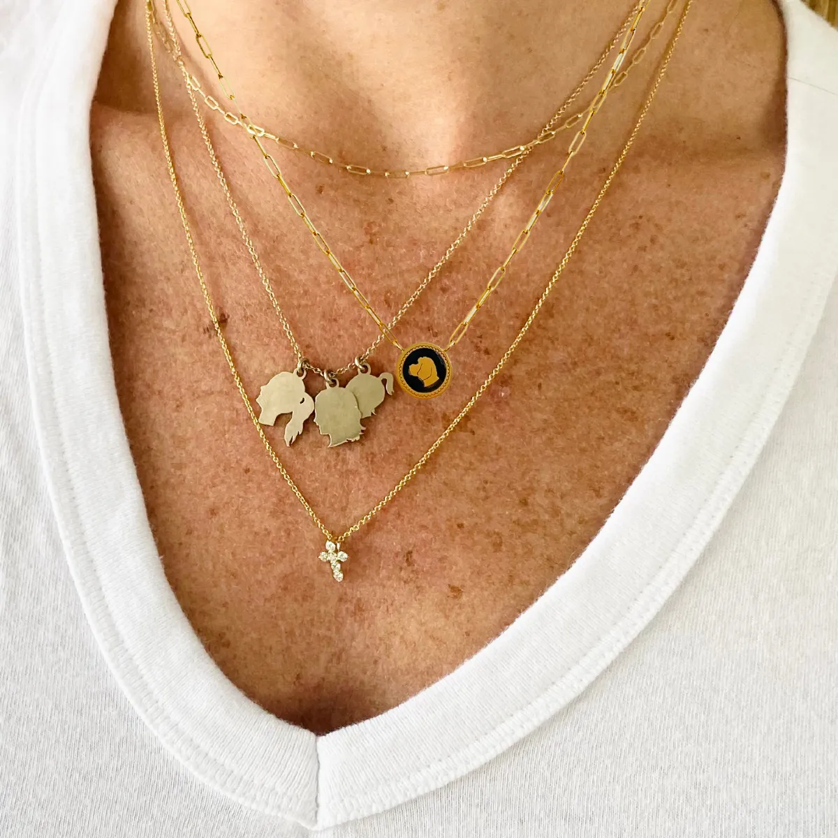The Petite Enamel Pendant Necklace