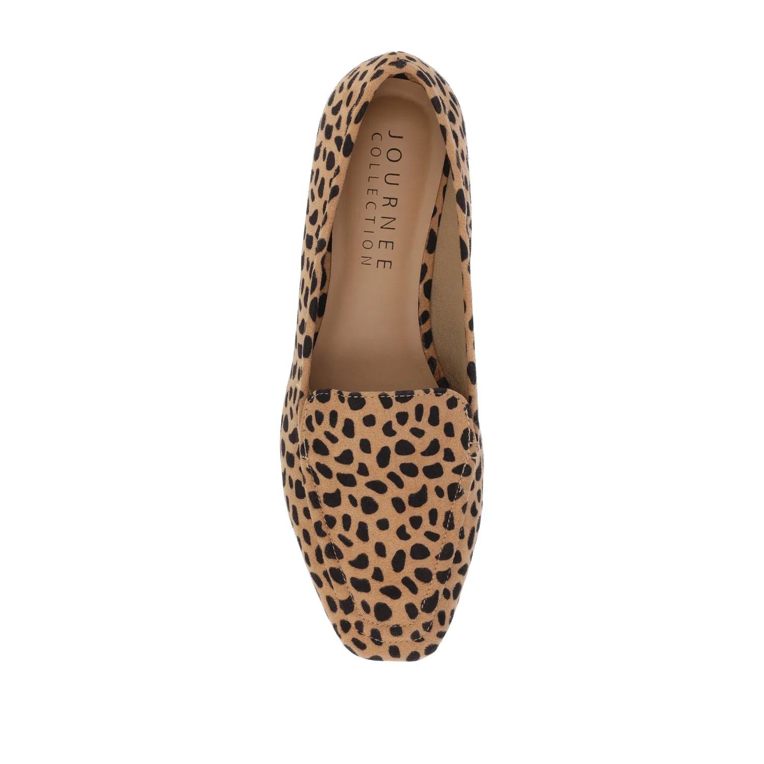 TULLIE FAUX SUEDE SLIP-ON LOAFER FLATS IN WIDE