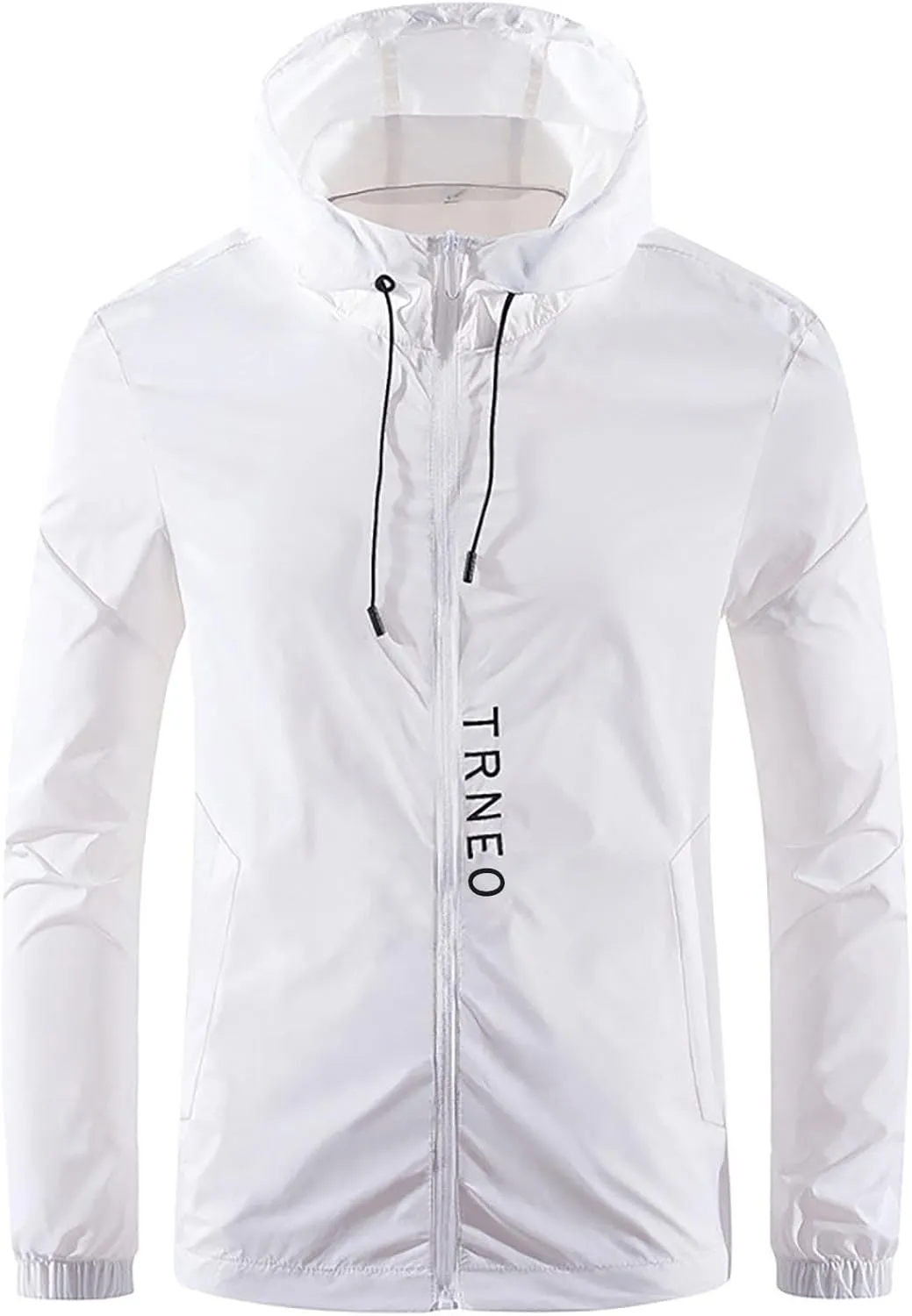 UPF 50  Sun Protection Hoodie Jacket Mens Full Zip Pocket Long Sleeve Lightweight Breathable UV Shirts Running Coat