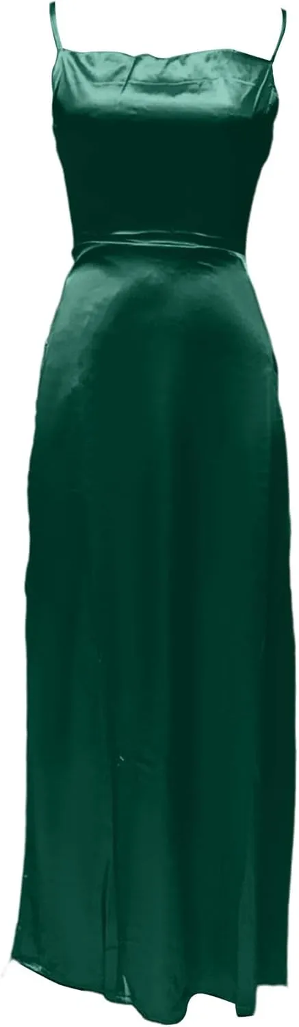 Womens Fairy Skirt Dress New 2024 Slim Fit Sling Sundress Backless V-Neck High Waist Color