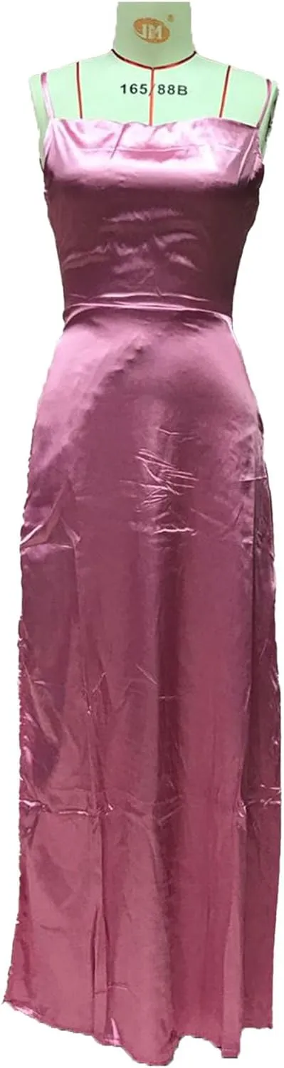 Womens Fairy Skirt Dress New 2024 Slim Fit Sling Sundress Backless V-Neck High Waist Color