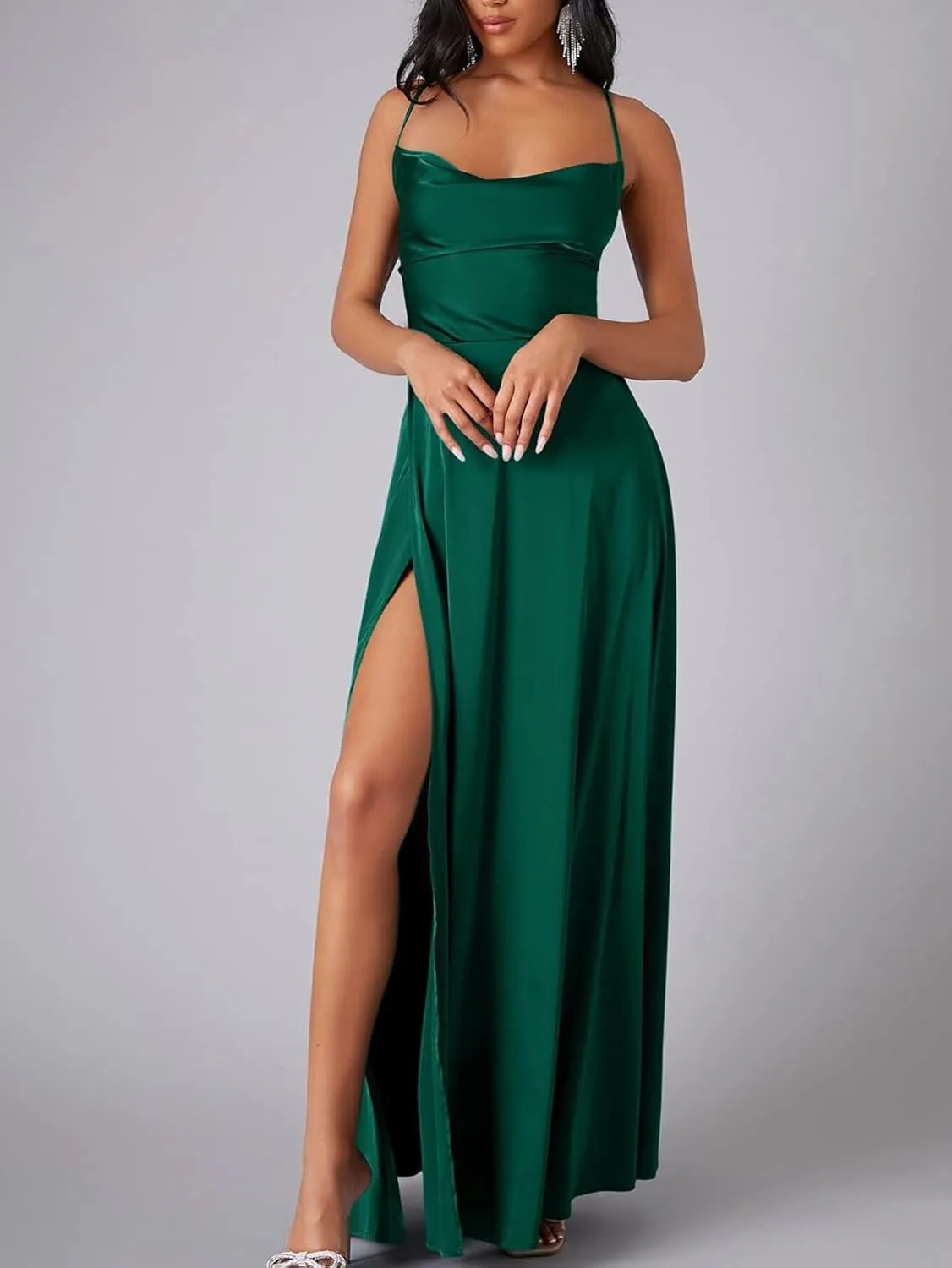 Womens Fairy Skirt Dress New 2024 Slim Fit Sling Sundress Backless V-Neck High Waist Color