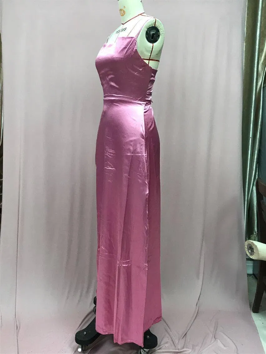 Womens Fairy Skirt Dress New 2024 Slim Fit Sling Sundress Backless V-Neck High Waist Color