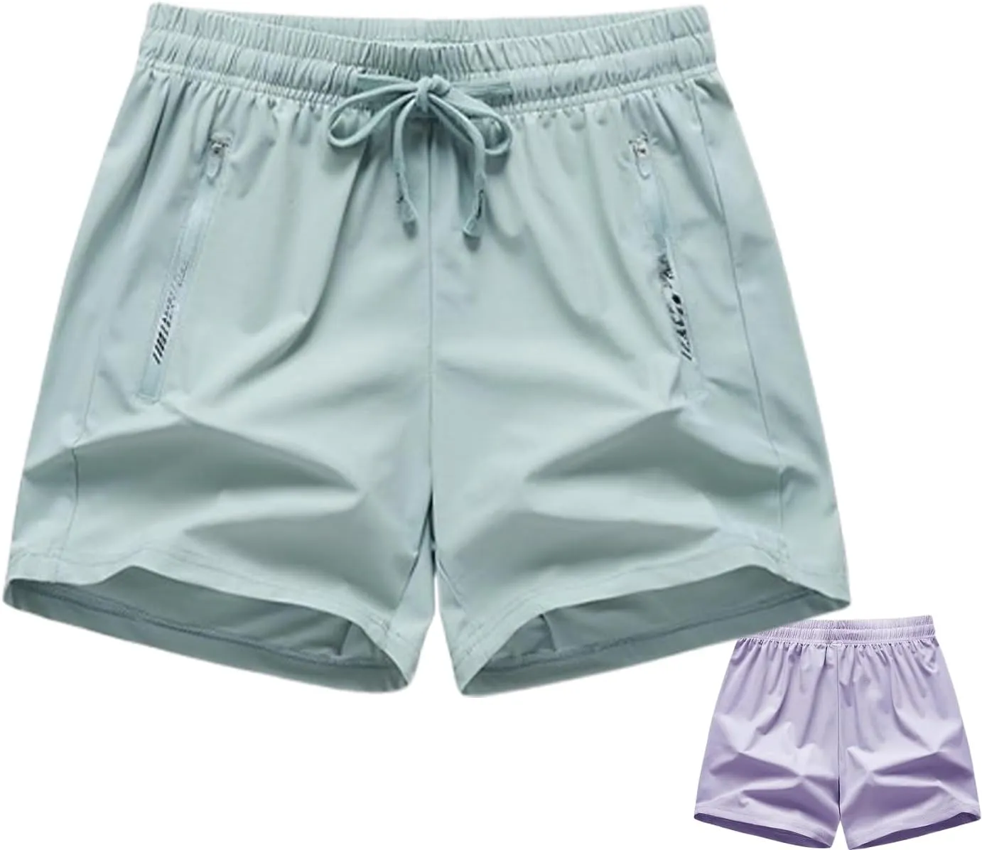 Women's Ice Silk Quick-Dry Stretch Shorts Lightweight & Breathable for Yoga, Running, Gym - Comfortable Workout Shorts