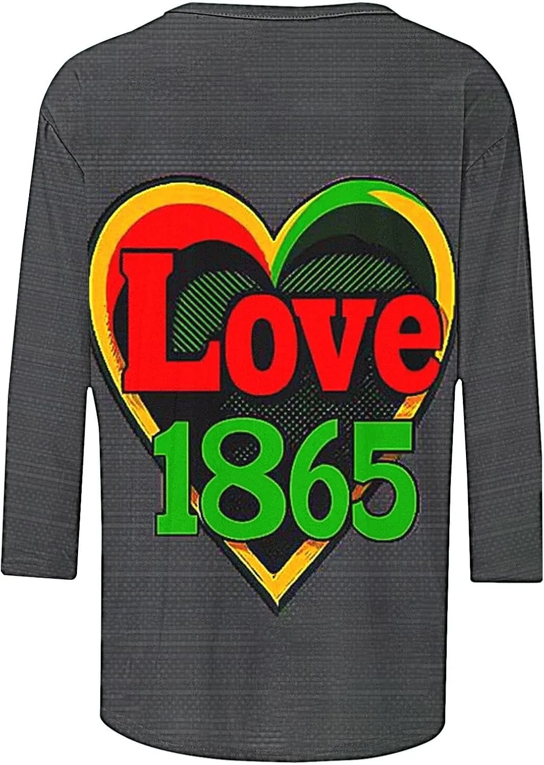 Womens Juneteenth Shirts African American Freedom 1865 Black Independence Day 3/4 Sleeve Summer Tops Plus Size