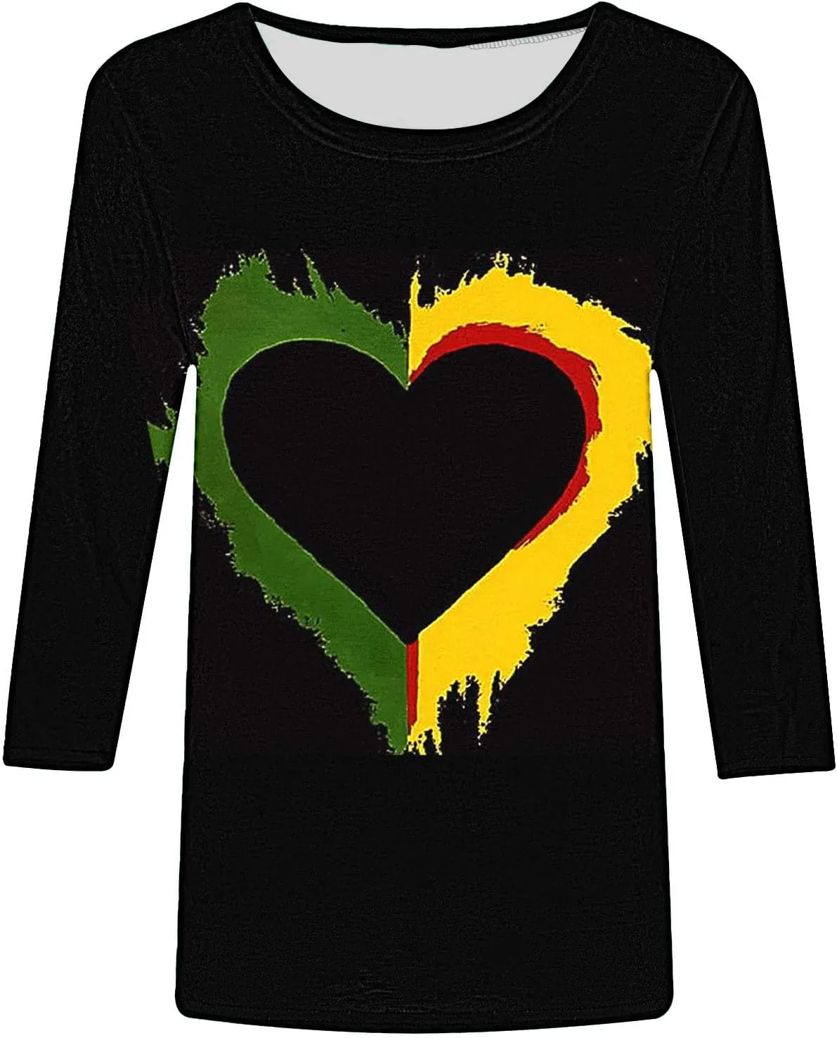 Womens Juneteenth Shirts African American Freedom 1865 Black Independence Day 3/4 Sleeve Summer Tops Plus Size