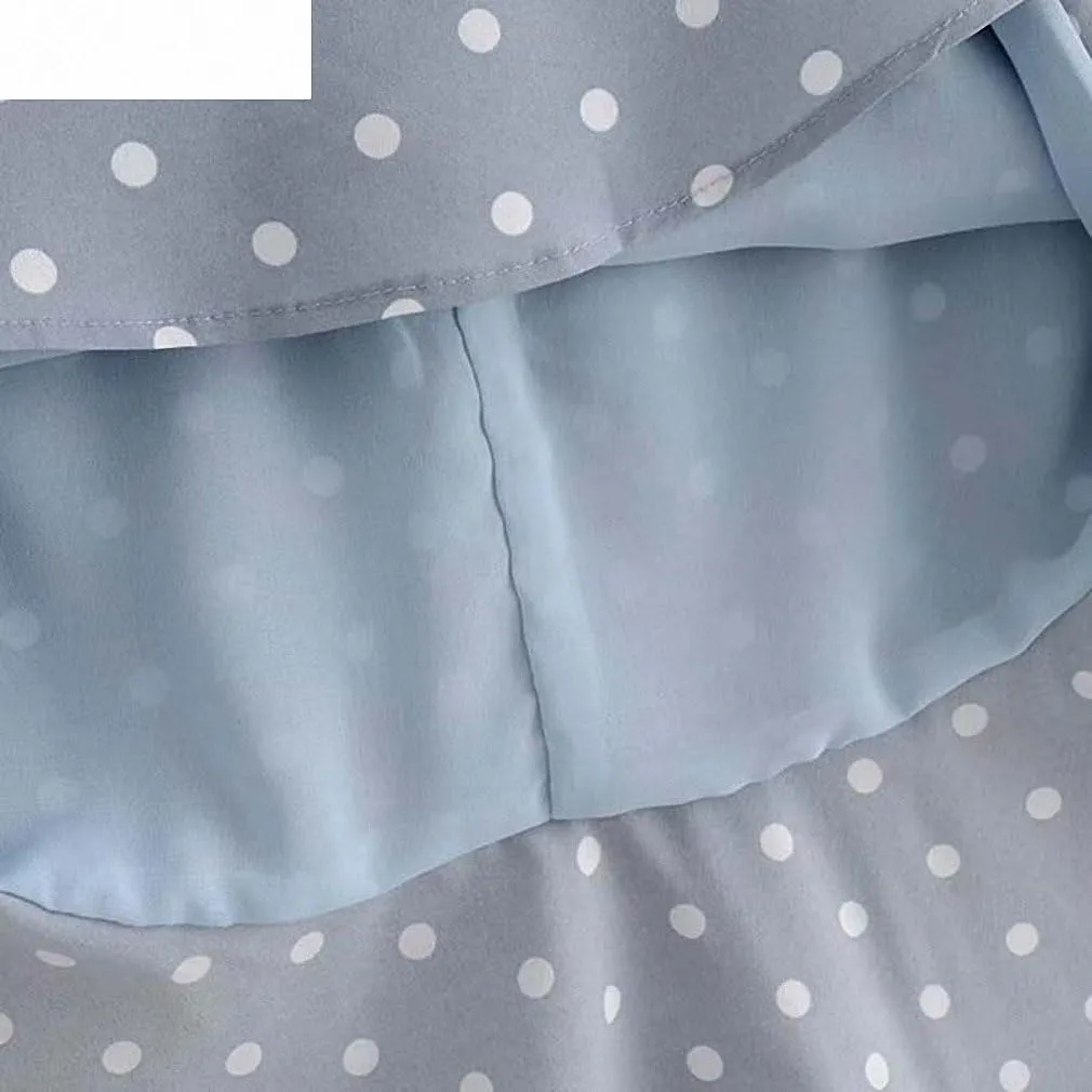 Womens Sweet Ruffles Dot Pattern Mini Skirt Back Zipper Pleated Office Lady Work Wear Ladies Casual Chic Mermaid Skirts