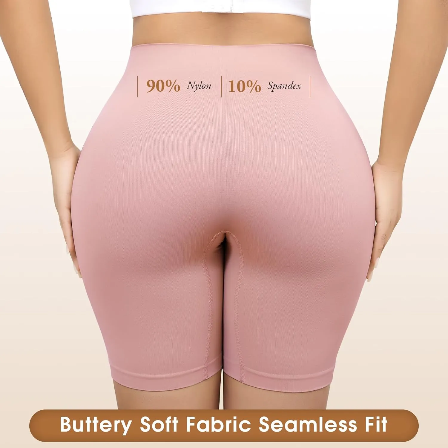 Yeblues 4 Pack Slip Shorts for Under Dresses Anti Chafing Underwear Seamless Comfortable Smooth Yoga Biker Workout Shorts