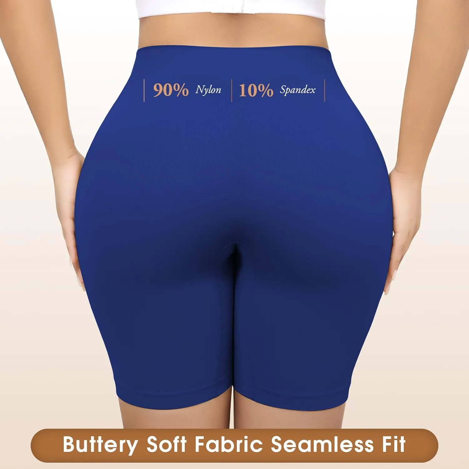 Yeblues 4 Pack Slip Shorts for Under Dresses Anti Chafing Underwear Seamless Comfortable Smooth Yoga Biker Workout Shorts